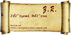 Zólyomi Rózsa névjegykártya