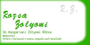 rozsa zolyomi business card
